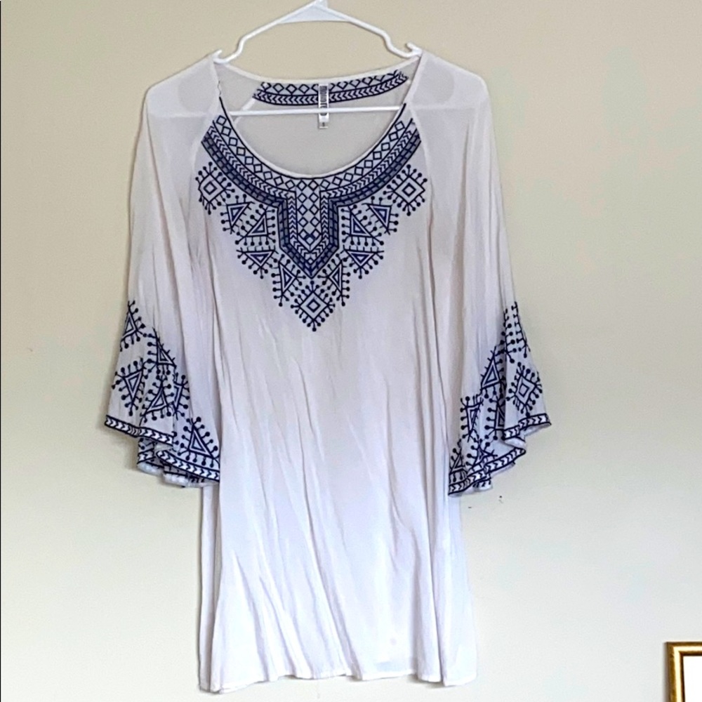 Flowy bell sleeve dress